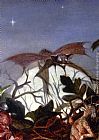 Nest Paintings - Fairies In A Bird's Nest (detail 3) by John Anster Fitzgerald
